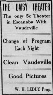 Lyric Theatre - Escanaba Daily Press Jun 16 1910